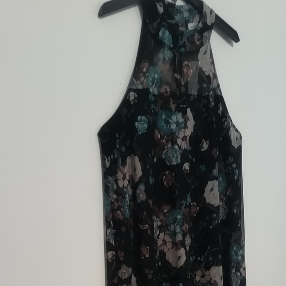 New Floral Mesh Halter Dress / Size 2X - Picture 5 of 9